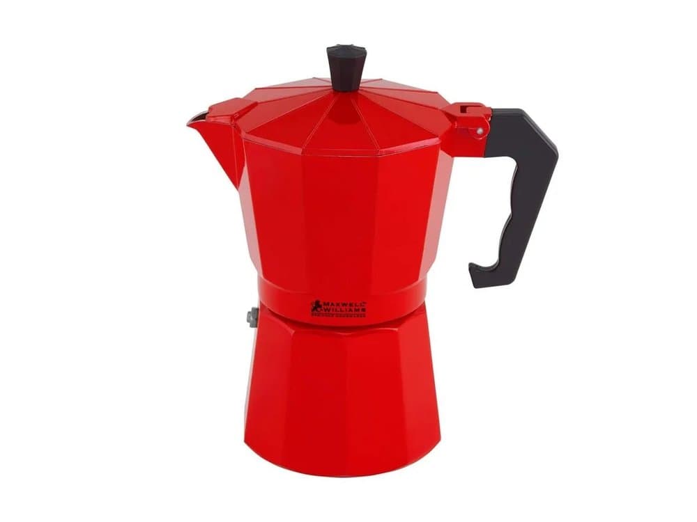 Cafeteira Italiana Alumínio Vermelha 6 Xic - Maxwell Williams
