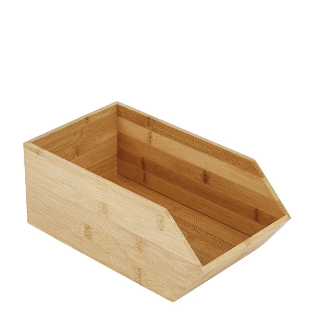 Caixa Organizadora Empilhável de Bambu ou Keep 17x30x12cm