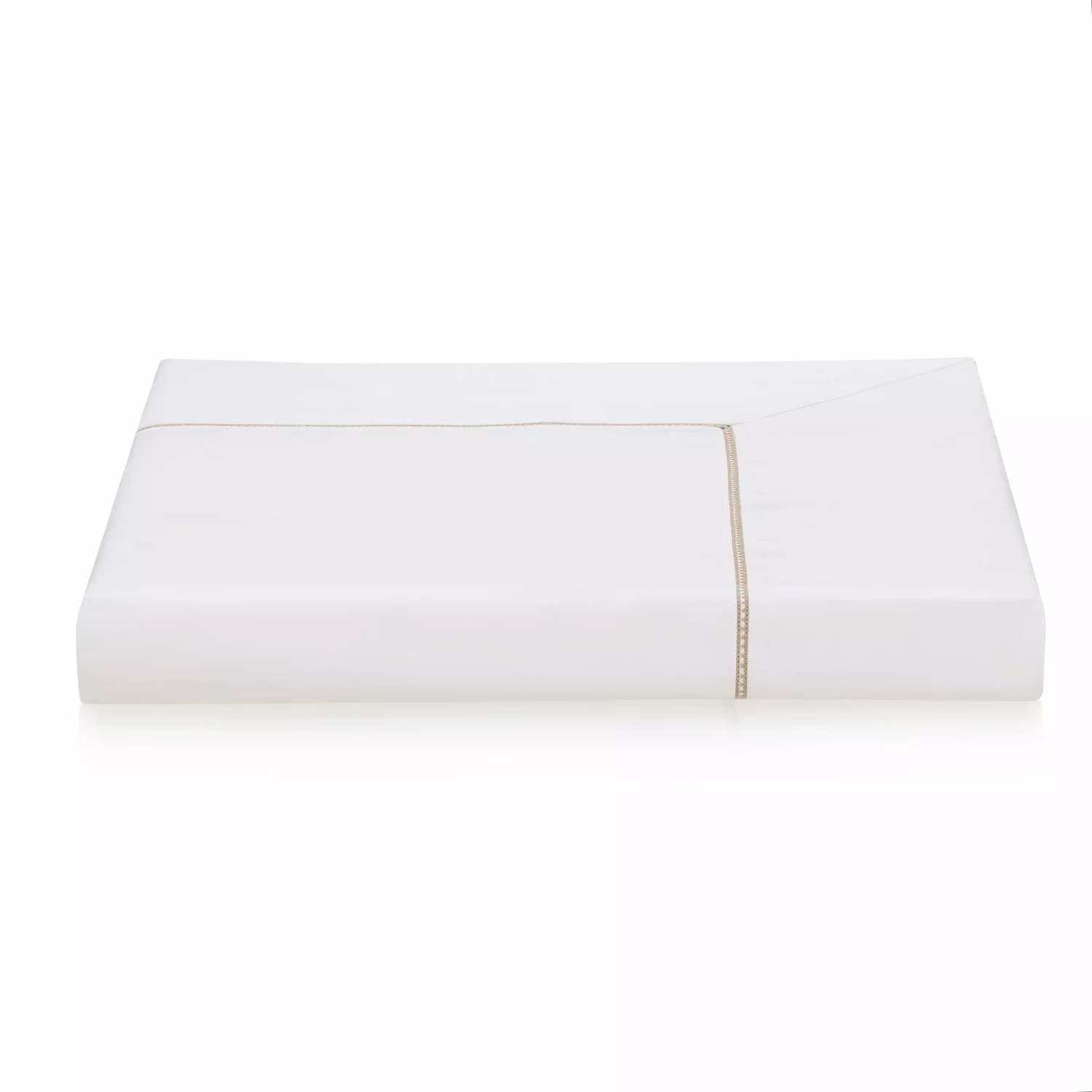 Capa Para Edredom Super King Portello 300 Fios Trussardi Branco e Legno 2,90 x 2,70 m