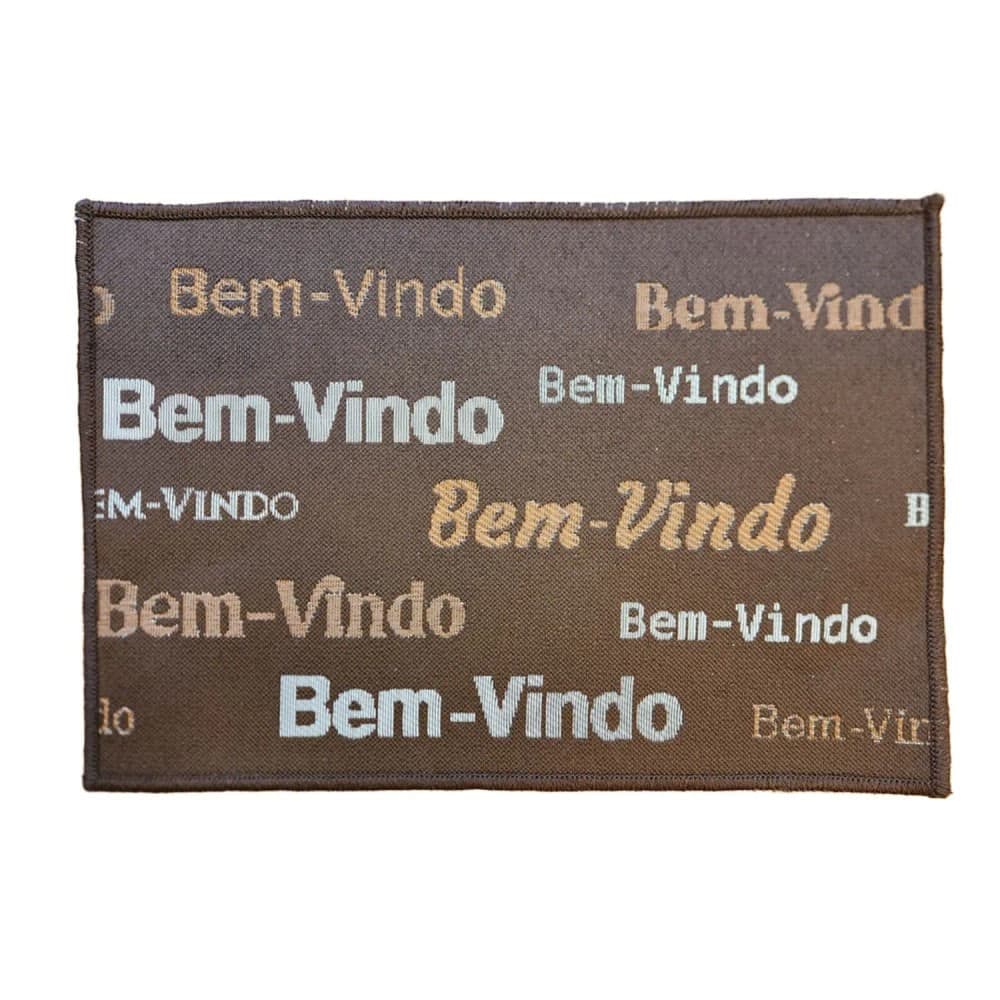 Capacho Domani Cozy Bem-vindo 40x60cm Marrom - Têxtil J. Serrano