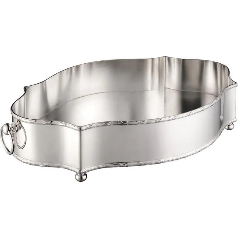Centro de Mesa Classic Grande com Cordão Croisé St James Prata 58 cm