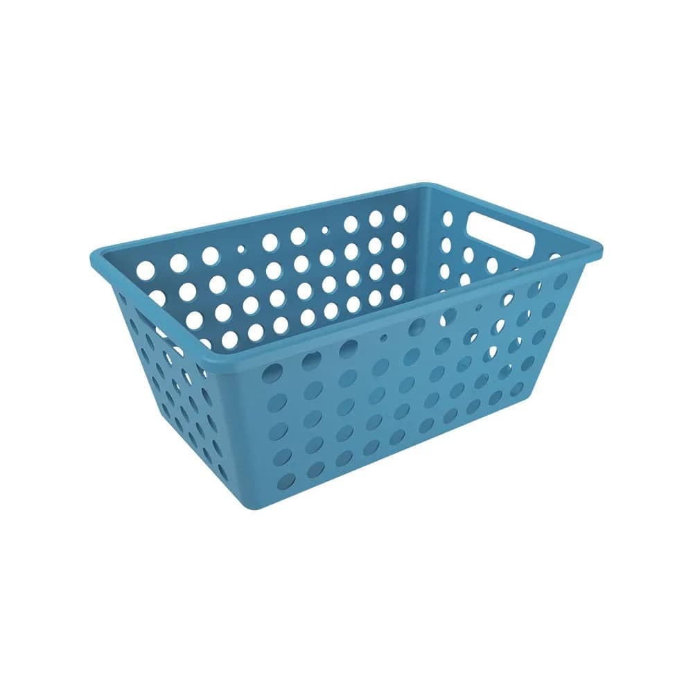 Cesta Organizadora Flora 28,8cm Azul Atlantic - Coza