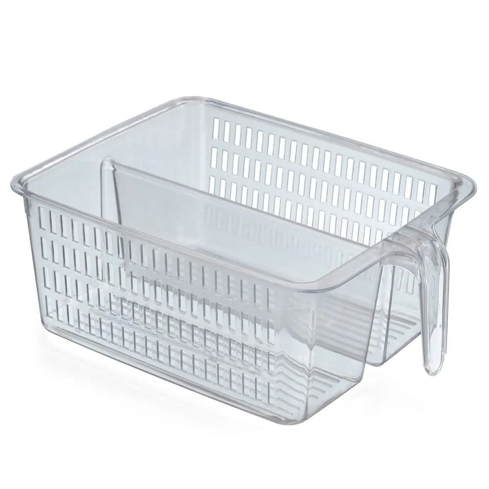 Cesto Organizador com Alça Multiuso Retangular 5l Transparente - Arthi