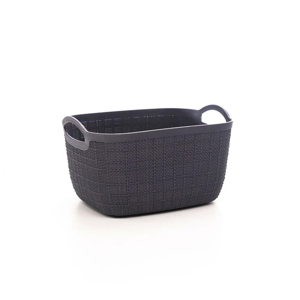 Cesto Organizador Multiuso 29cm Cinza - Home Space