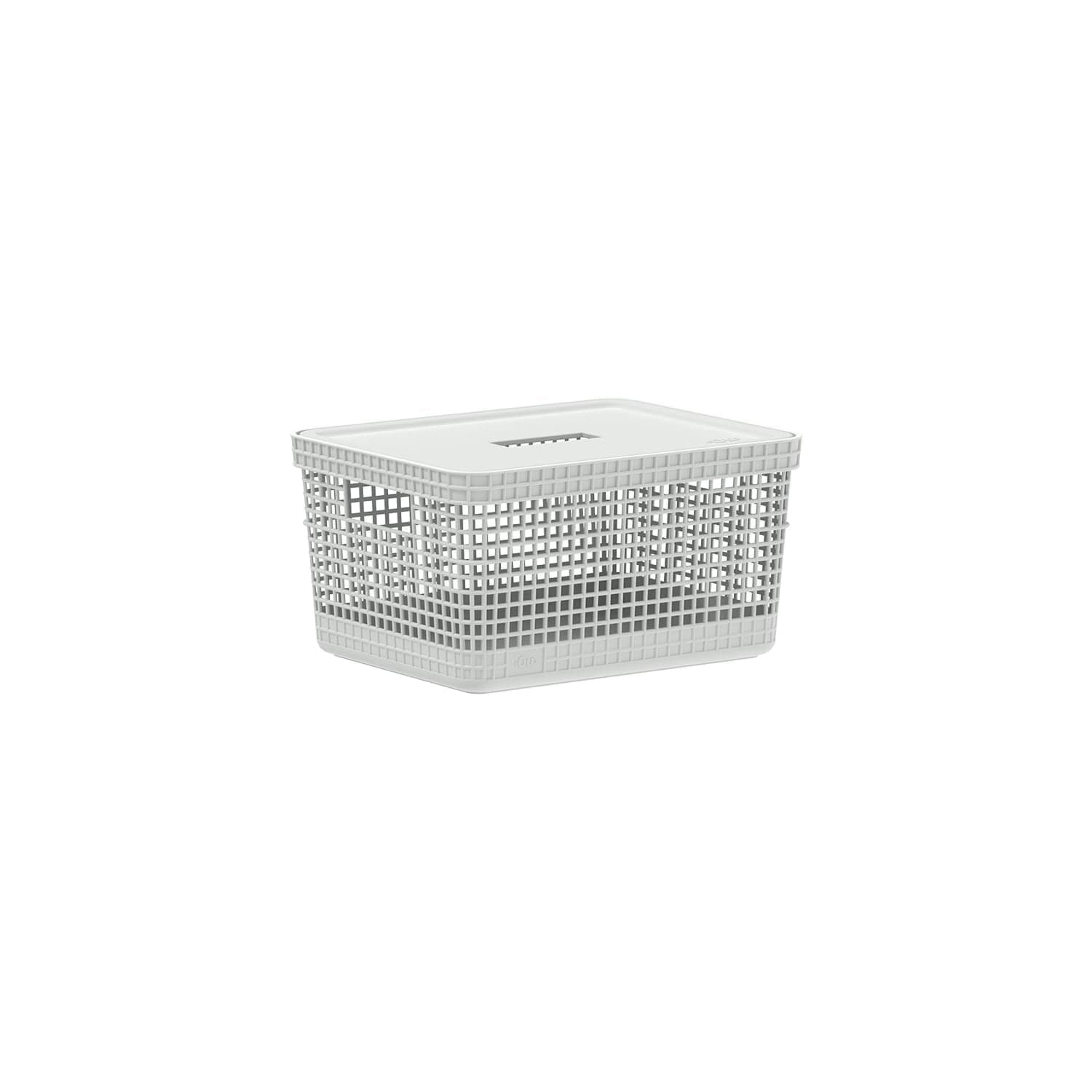 Cesto organizador Ou 8L com tampa Linha Grid