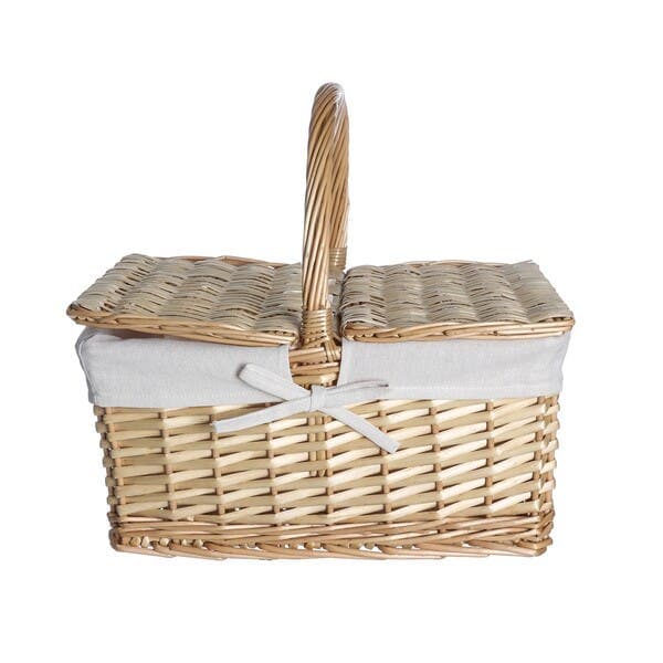 Cesto Organizador Piquenique de Corda Natural Retangular 28x18x38cm Oikos