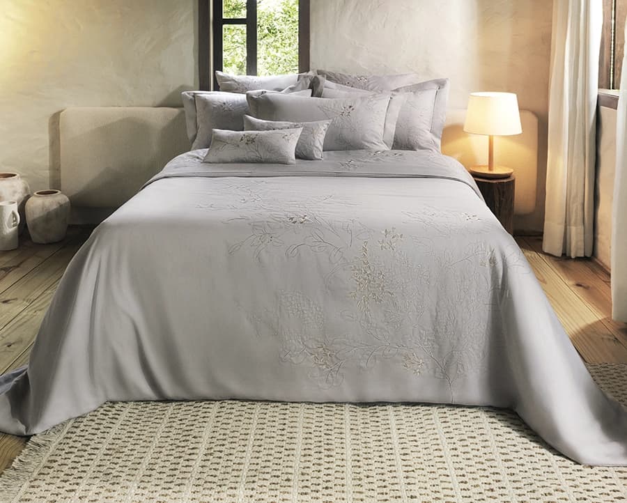 Colcha Bambu Lis King com 2 Fronhas - 300 Fios - Altenburg Haus