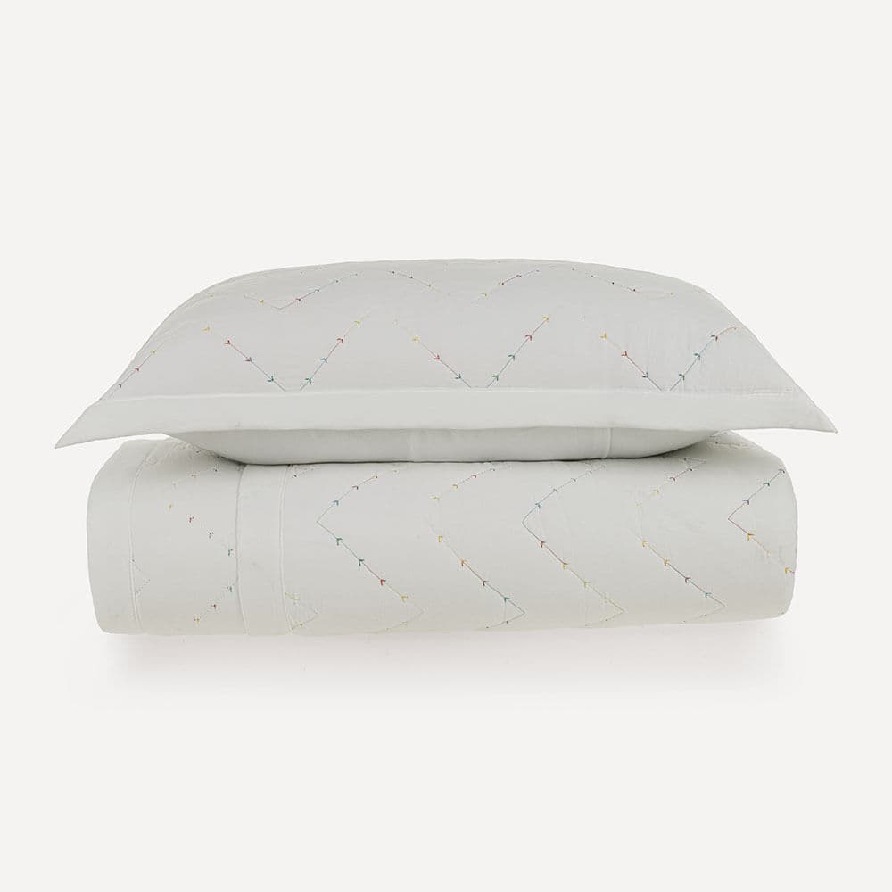 Colcha Infantil Solteiro Cosmos Branco