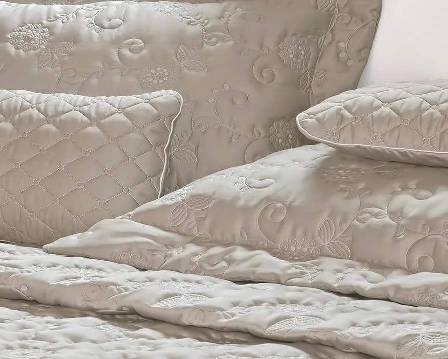 Colcha Matelassê Dijon Queen 7 peças - Percal 300 Fios - Artelassê