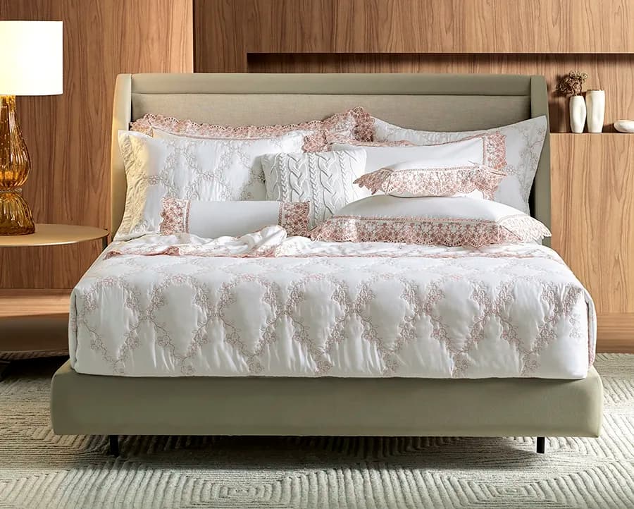 Colcha Matelassê Gianni King com 2 Porta Travesseiros - Cetim 300 Fios - Trussardi