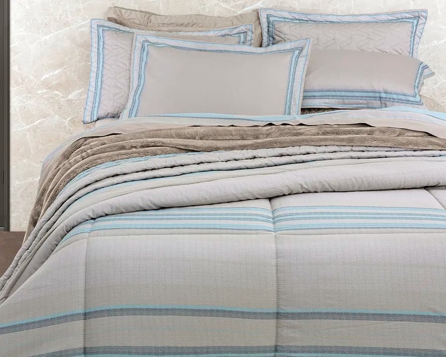 Colcha Matelassê Satinée King com 2 Porta Travesseiros - Percal 300 Fios Acetinado - Kacyumara
