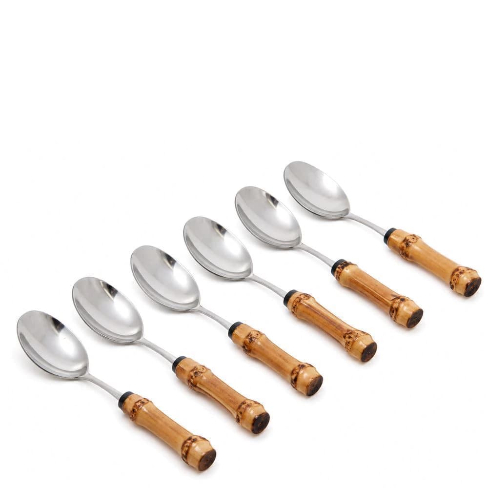 Colher para Café de Bambu e Aço Inox 11cm 6pçs
