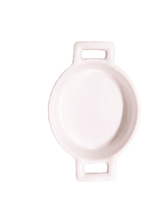 Conjunto 04 Peças Petisqueira Redonda Rojemac White 10x6,5cm