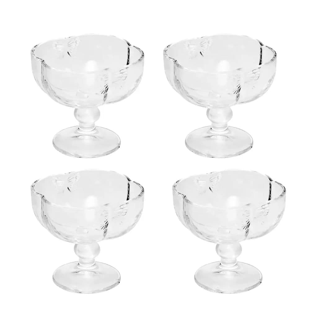 Conjunto 4 Taças de Sobremesa Butterfly 200mL - Wolff
