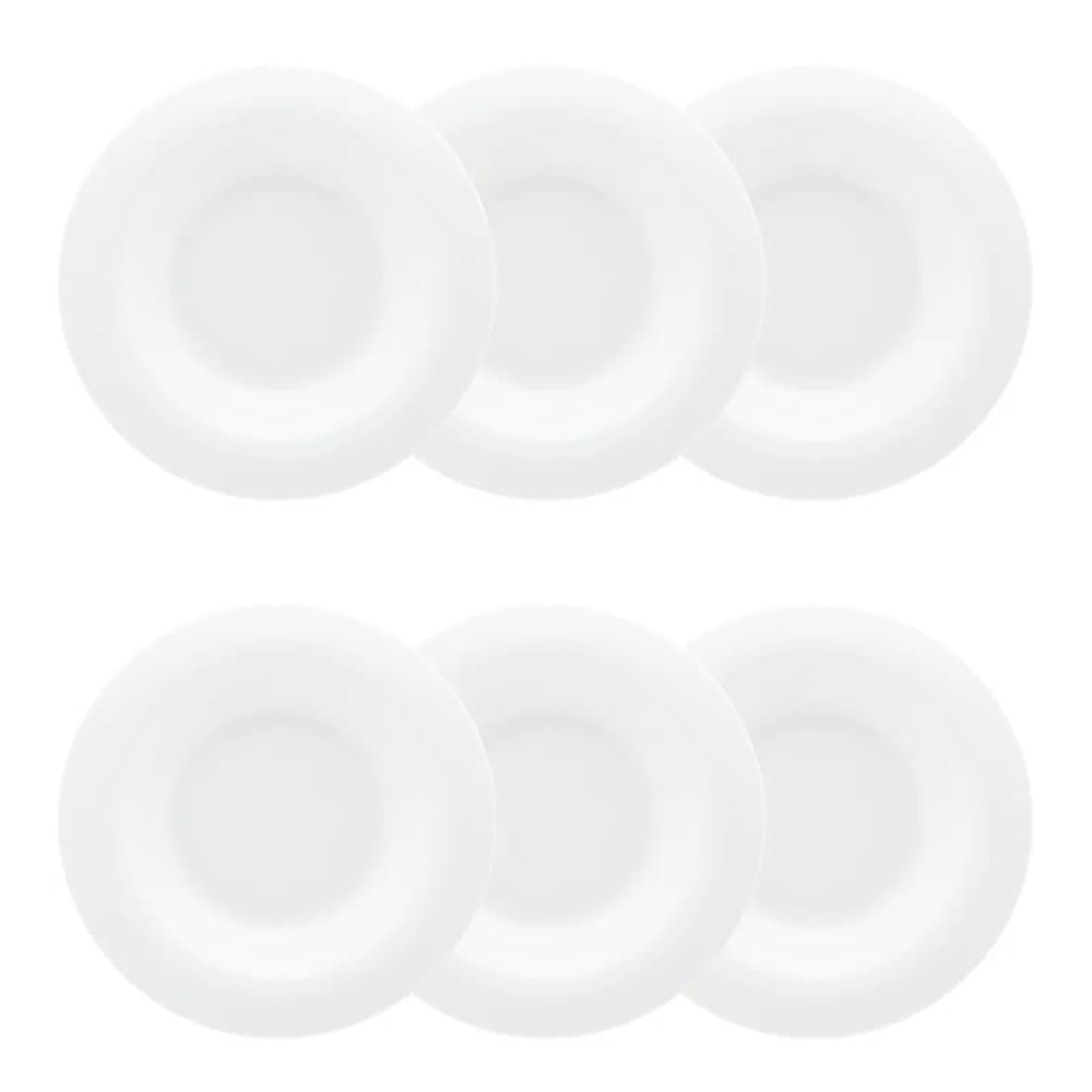 Conjunto de 06 Pratos Fundos 24,5cm Blanc - Strauss