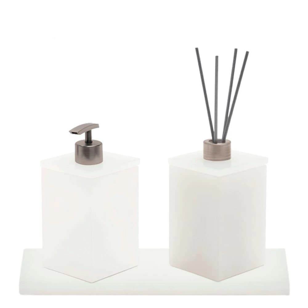Conjunto de Acrílico para Lavabo Onom Square Branco 3pçs
