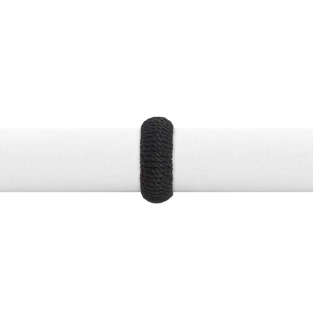 Conjunto de Argolas para Guardanapo Rayon 4 Peças Preto - Copa & Cia