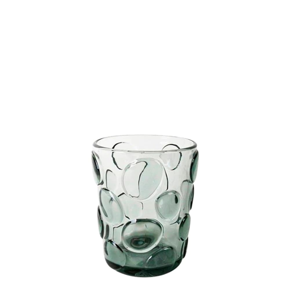 Conjunto de Copo Baixo de Vidro Bubble Cinza 320ml 6pçs