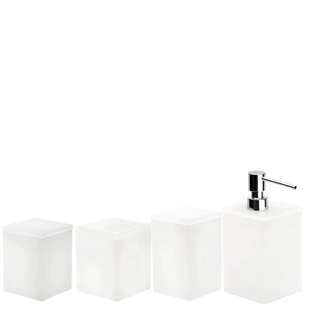 Conjunto de Organizador de Acrílico para Lavabo Branco 4pçs