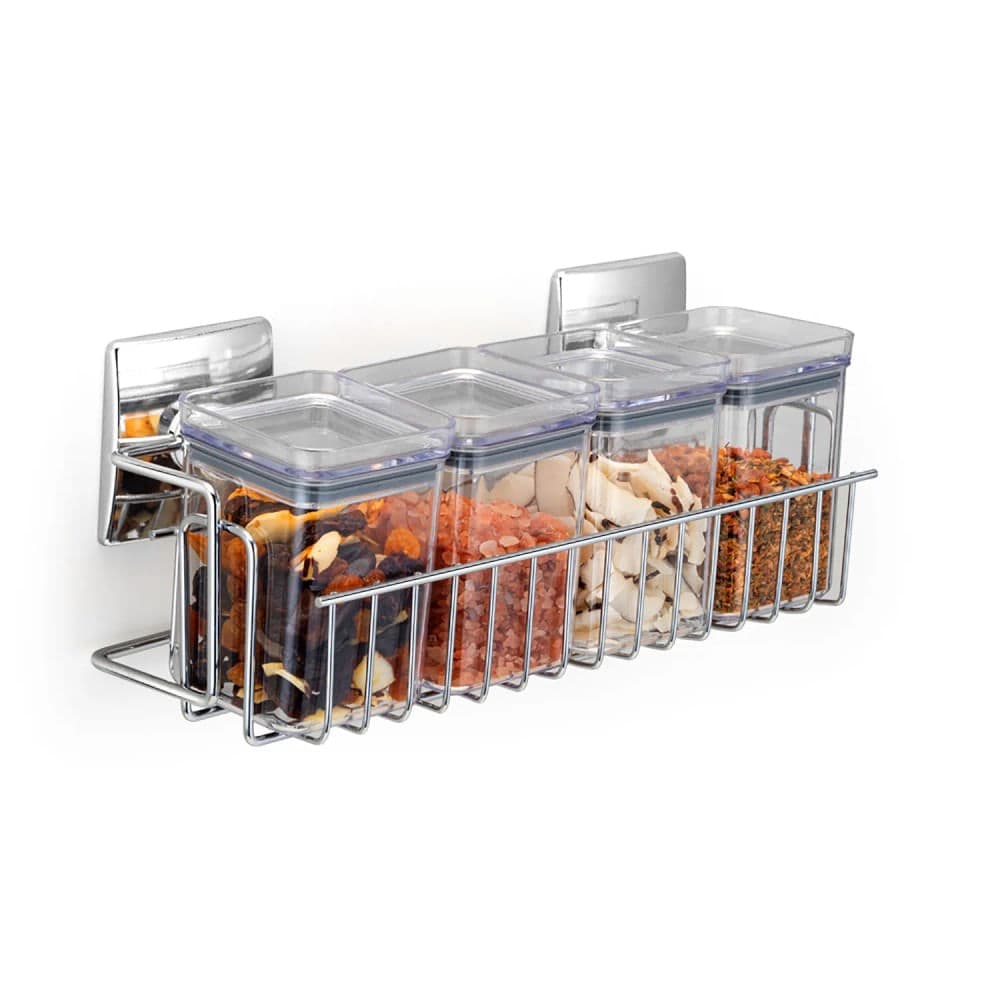 Conjunto de Porta Temperos 4 Peças com Suporte - Arthi