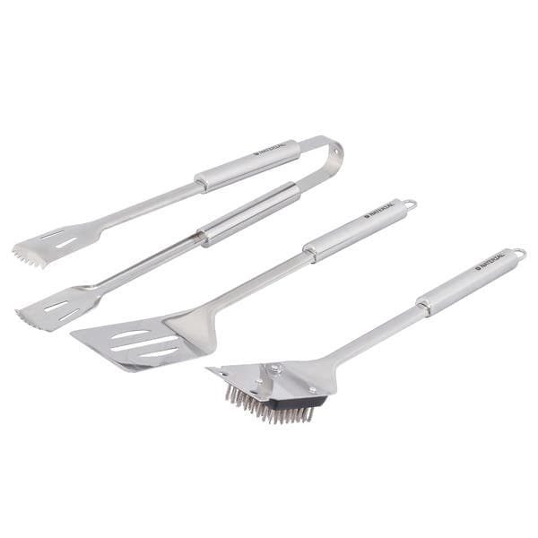 Conjunto de Utensílios para Churrasco em Aço Inox Alpha Naterial - 3 Peças
