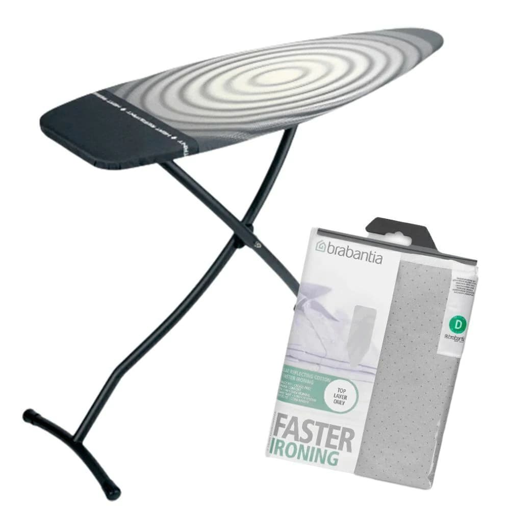 Conjunto Tábua de Passar Titan e Forro Aluminizado Brabantia 45x135CM