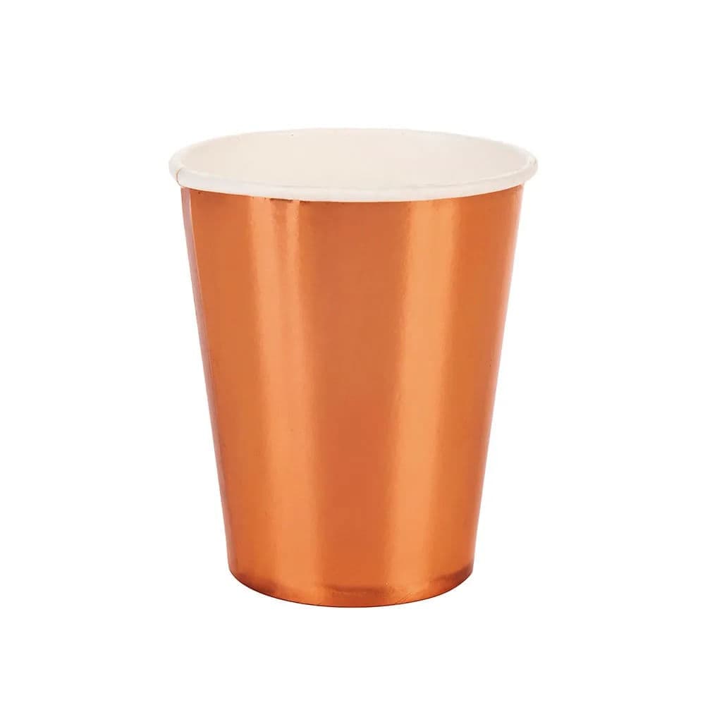 Copo de Festa Liso 270mL 10 Unidades Bronze - Silver Plastic