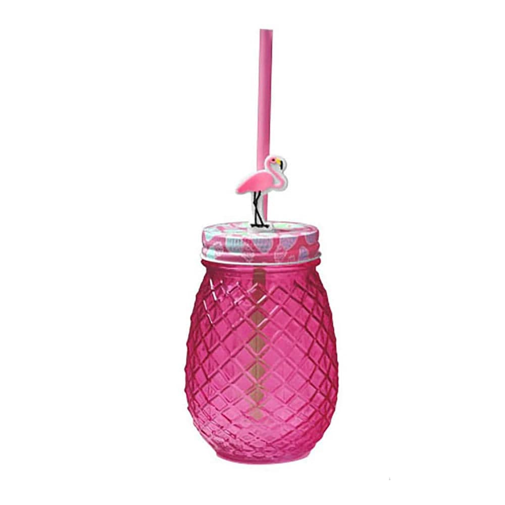 Copo de Vidro Flamingo 540mL Rosa - Yangzi