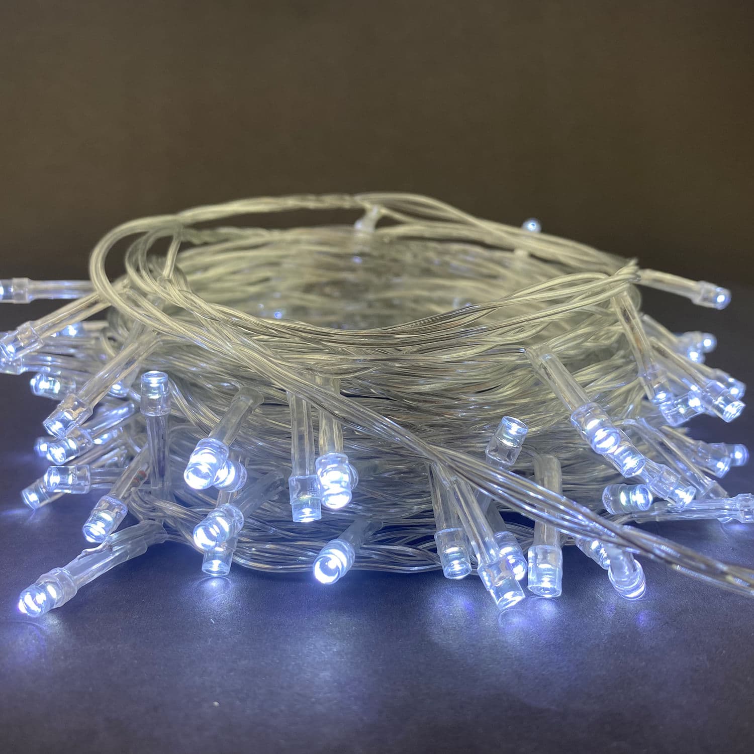 Cordão 100 Leds 8 Funções Branco Morno 127v - V8