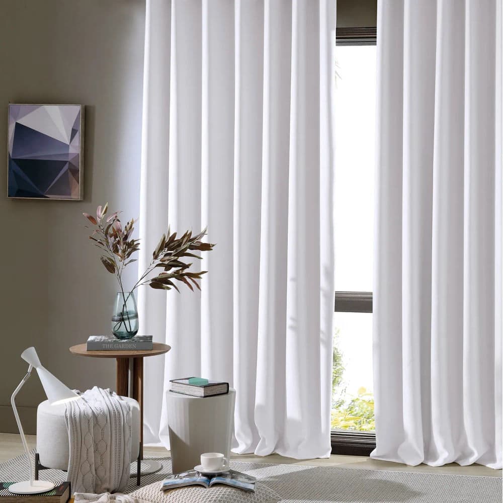 Cortina Corta-luz Tecido Liso 4,2x2,5m Branco - Bella Janela