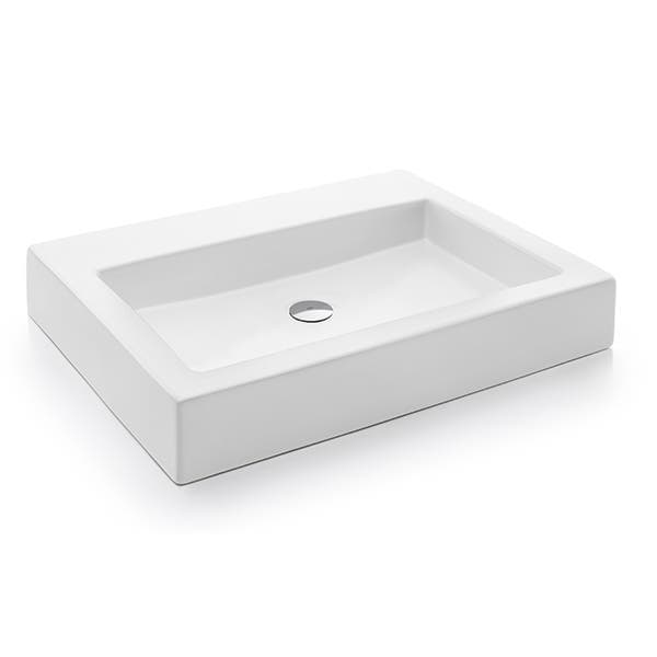 Cuba de Apoio Retangular Rt1 61x46x10cm Branco Docol