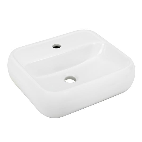 Cuba para Banheiro de Apoio Louça Retangular Branca 43x38cm com Mesa Proença Sensea