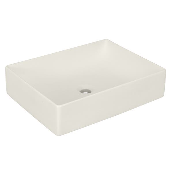 Cuba para Banheiro de Apoio Louça Retangular Palha Fosca 49x37cm Madrid Sensea