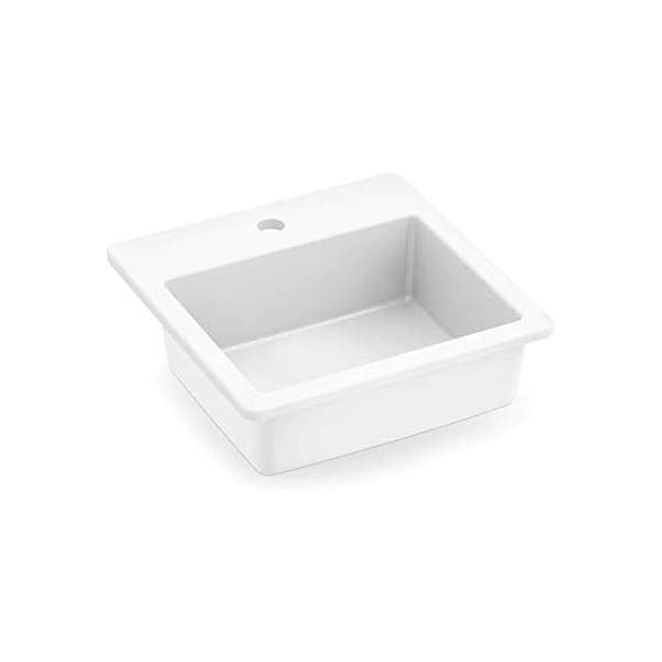 Cuba para Banheiro de Sobrepor Louça Quadrada Branca 42x42cm Sobrepor Roca