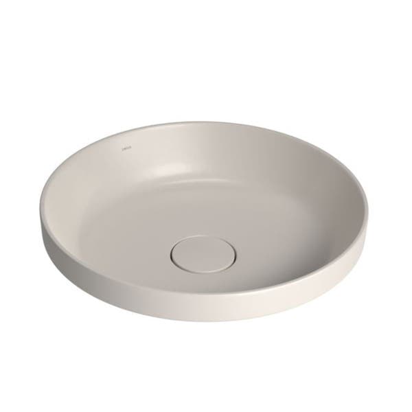 Cuba para Banheiro de Sobrepor Louça Redonda Bege Fosca 40cm Slim Deca
