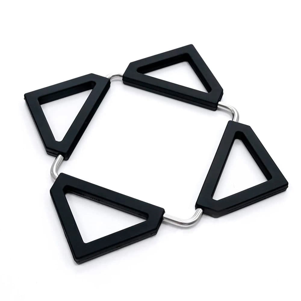 Descanso de Panela Triângulos Preto - Silicook
