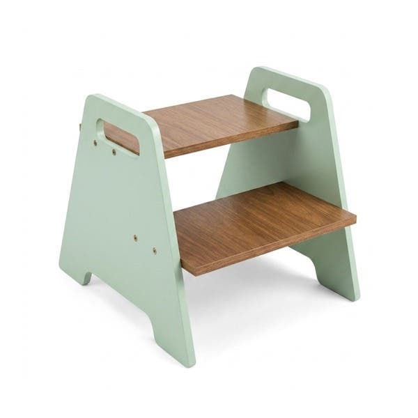 Escadinha Multiuso Infantil 38x41x45cm MDF Verdes Agardi