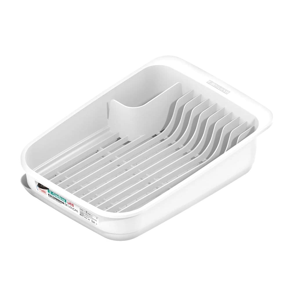 Escorredor de Louça 40x29cm Branco - Ordene