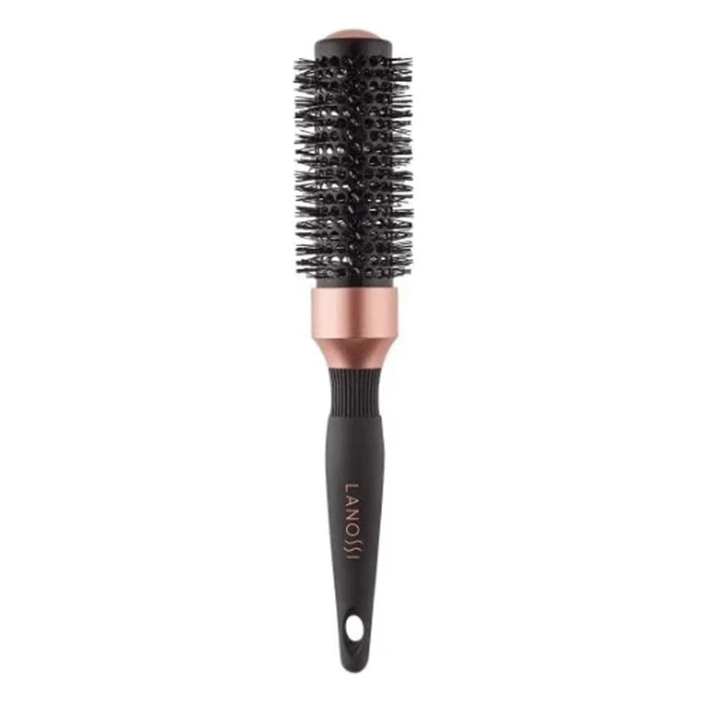 Escova de Cabelo Térmica 33cm Preto Rose - Lanossi