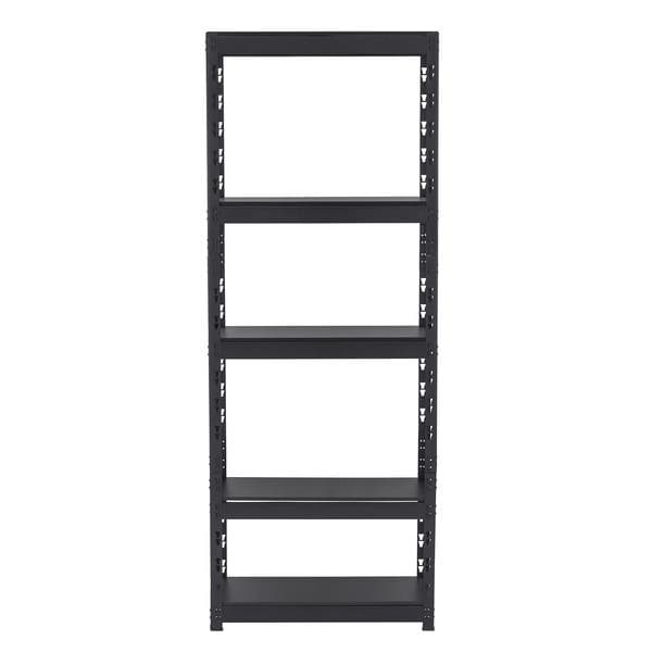 Estante de Aço e Madeira com 5 Prateleiras Preta Stronger 180x68x30,5cm 300kg Multivisão