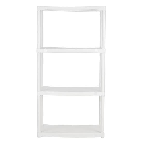 Estante de Plástico Polipropileno com 4 Prateleiras Branca 137x70x38cm 40kg São Bernardo