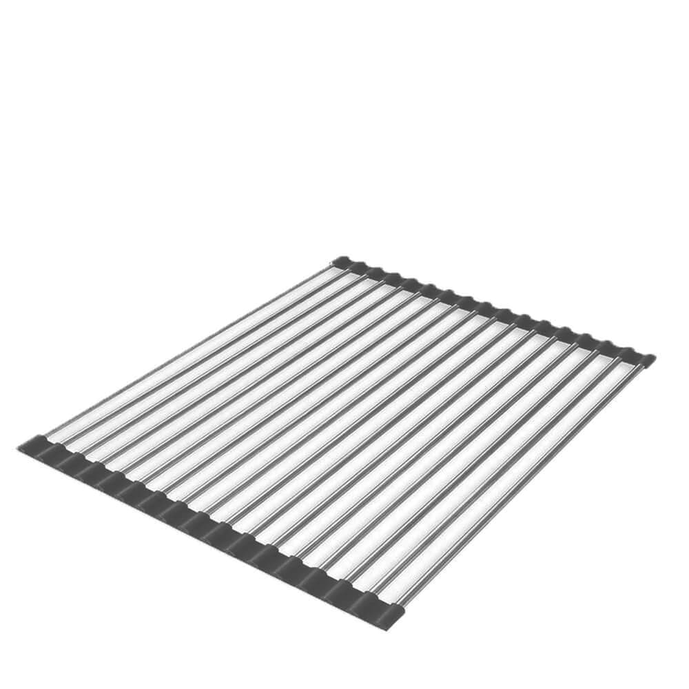 Esteira Escorredora Multiuso de Aço Inox Cinza 48x24cm