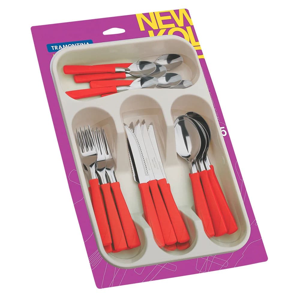 Faqueiro New Kolor 25 Peças Vermelho - Tramontina