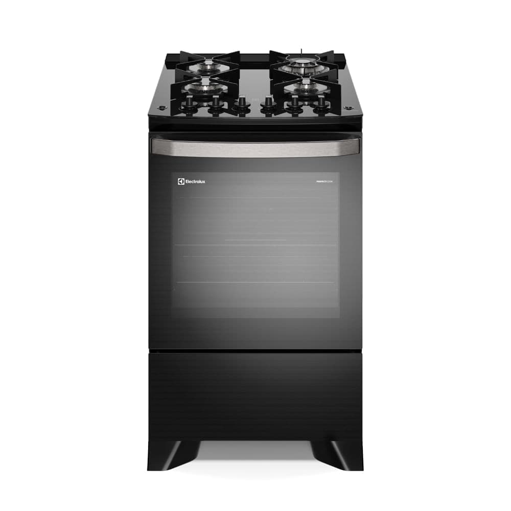 Fogão 4 bocas Electrolux Cinza Experience com Mesa de Vidro, PerfectCook360 e VaporBake (FE4CP)