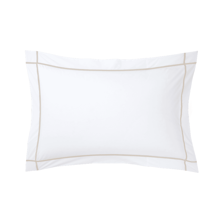 Fronha Athena 500 Fios Yves Delorme Bege Pierre 50x75cm
