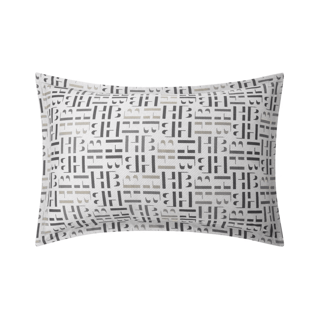 Fronha HB Monogram 300 Fios Hugo Boss Home Estampado 50 x 75 cm