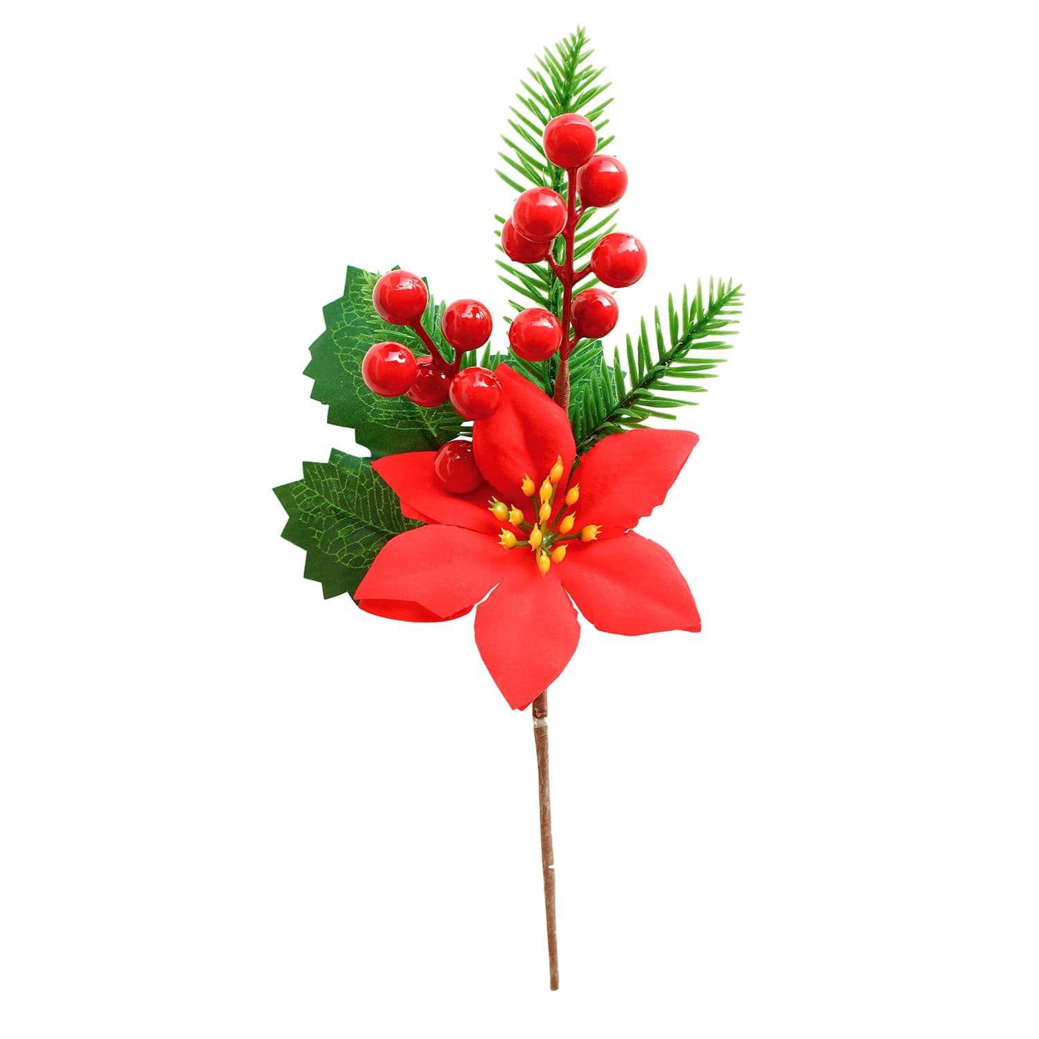 Galho Bico de Papagaio Flor 28cm Vermelho - Yangzi