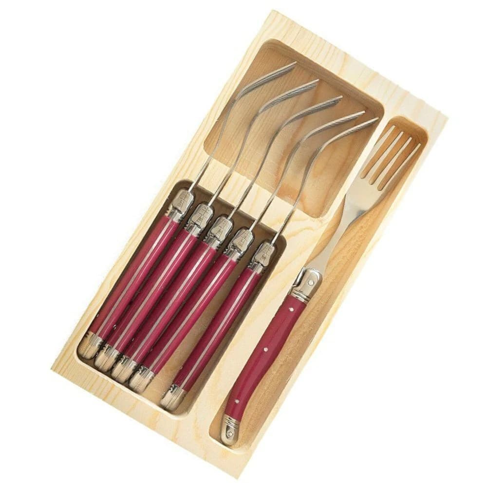 Garfo de Aço Inox Laguiole Vinho 22cm 6pçs