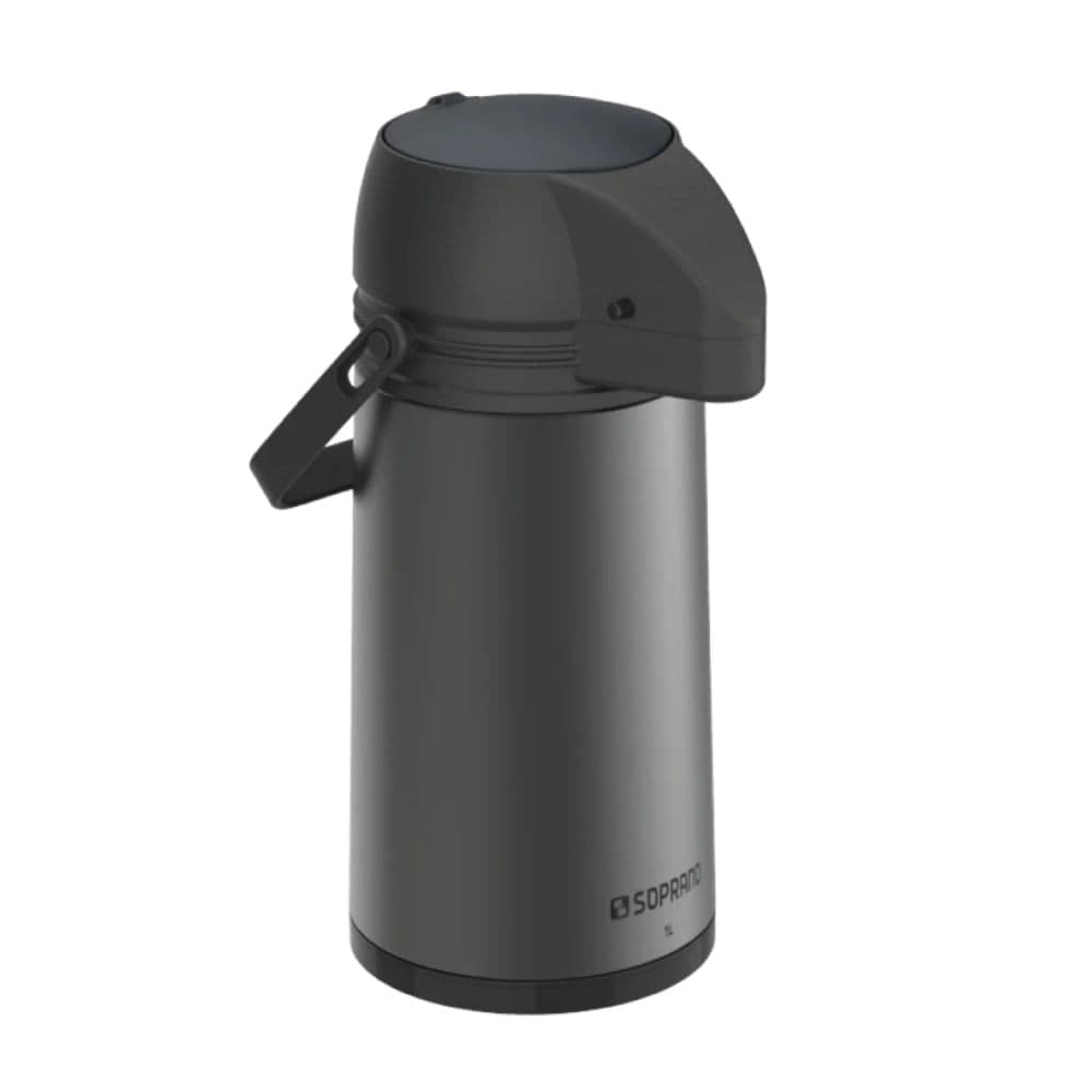 Garrafa Térmica Single 1l Cinza com Preto - Soprano