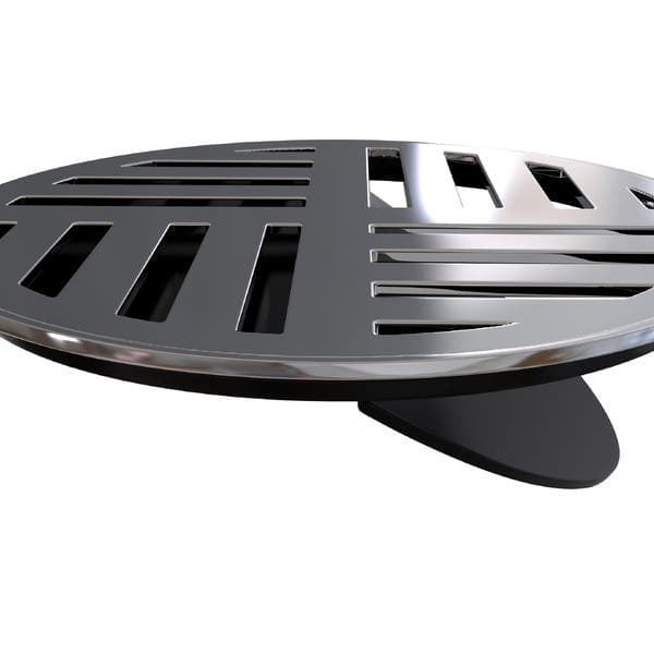 Grelha para Ralo Max Redonda 10cm ABS Cromada Estrela
